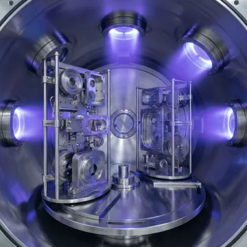 Industrial PVD coating chamber processing hardware components