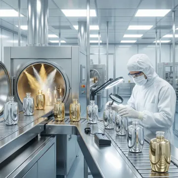 Fragrance bottle manufacturing with metallized finishes