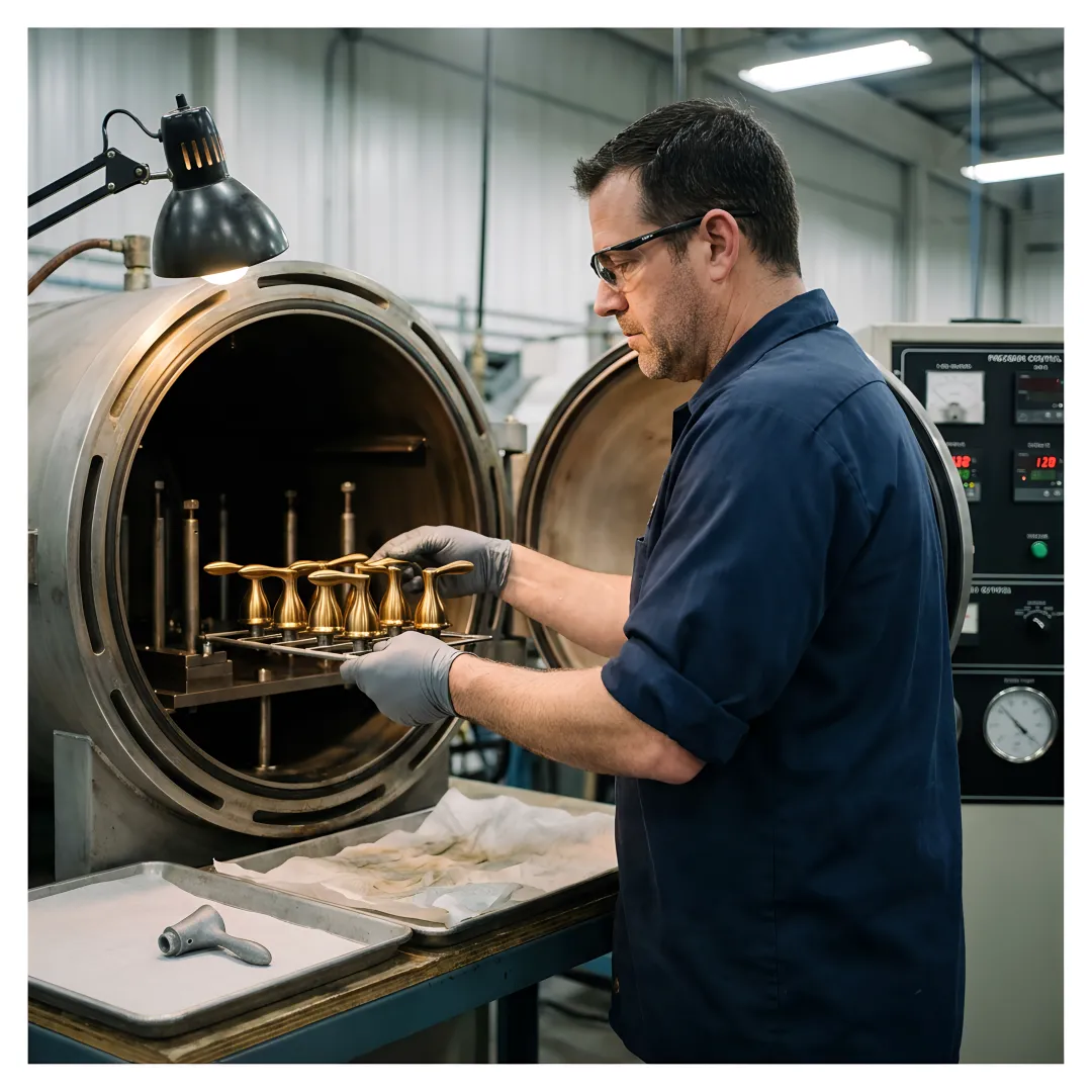 Advanced PVD titanium coating equipment in industrial facility