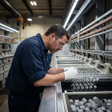 Automated silver electroplating production line