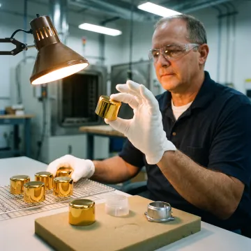Small batch PVD coated components with metallic finishes