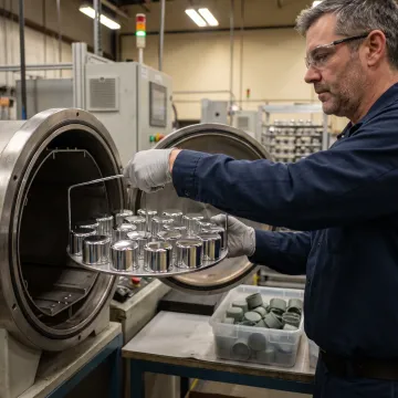 High-tech thin film coating equipment in industrial manufacturing facility