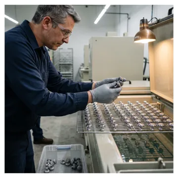 Precision electroplating and nickel finishing on industrial metal components