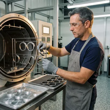 Chromium nitride coating process stages from preparation to finished component