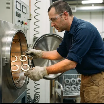 Industrial PVD coating chamber processing engineered components