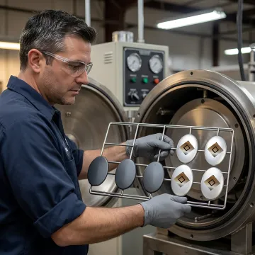 Advanced thin film deposition sputtering equipment in industrial facility