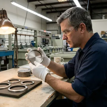 Precision nickel plated stamped metal parts with brilliant finish