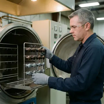 PVD coating chamber with bronze finishing process