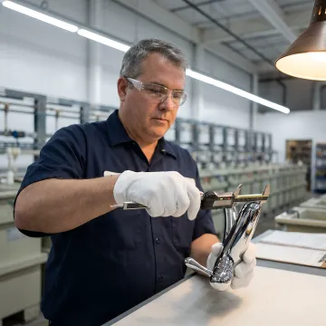 Chrome finishing production line with quality control