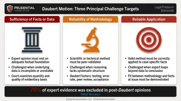 Three Daubert motion challenge targets for excluding expert witness testimony