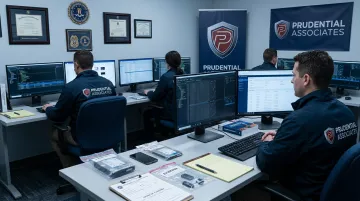 Prudential Associates certified forensic examiners reviewing call detail records and digital evidence