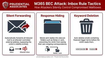 Three BEC inbox rule attack patterns used to hide email compromise activity