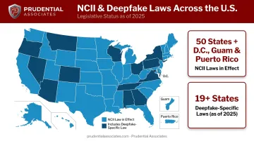 United States map showing all 50 states with nonconsensual intimate image laws enacted