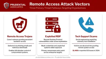 Three main hacker remote access entry points RATs RDP and tech support scams