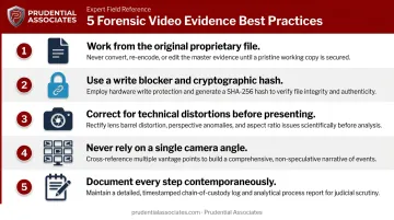 Five forensic video evidence best practices checklist for legal investigations