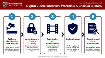 5-step digital video forensics workflow from evidence collection to court presentation