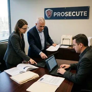 Investigation team planning a corporate case