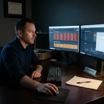 Cybersecurity analyst monitoring dark web threats