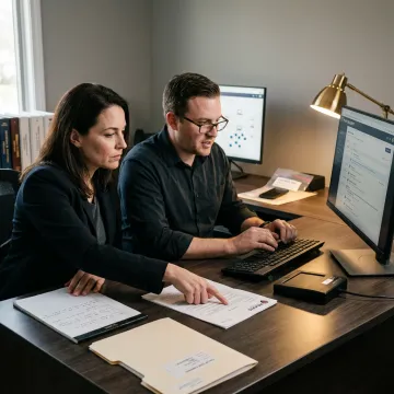 Forensic team mapping fraud transactions