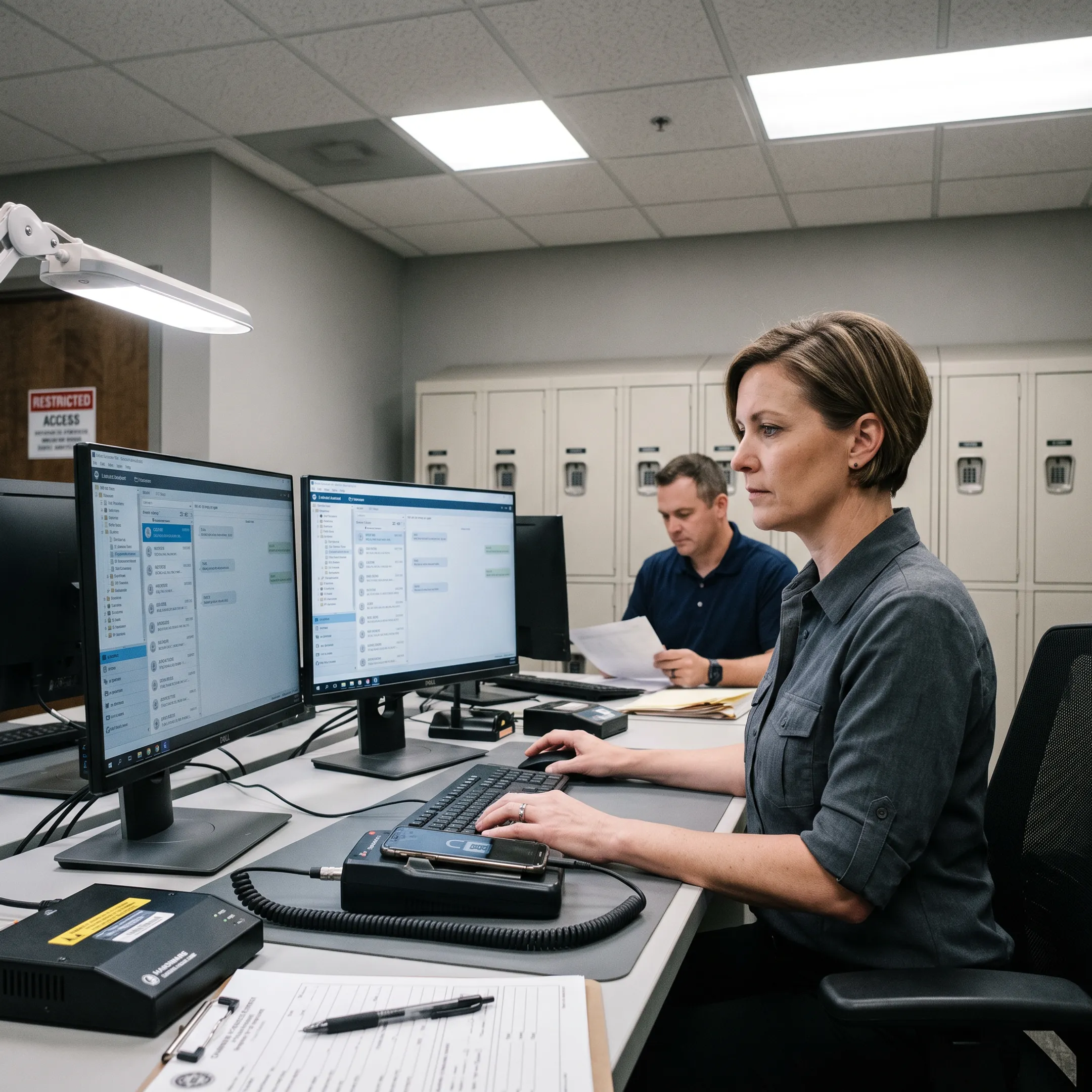Mobile forensic evidence review