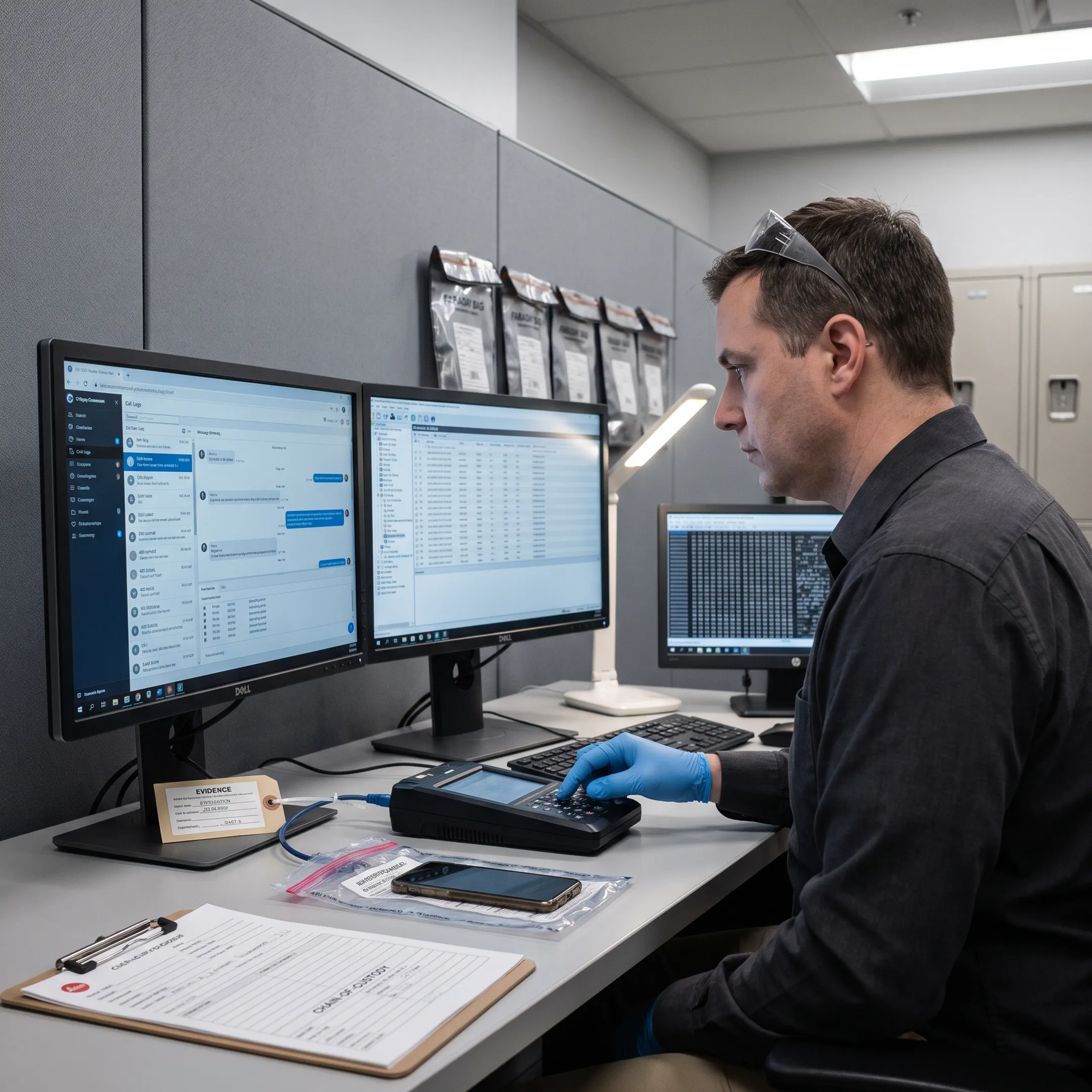 Mobile forensic analysis in a secure lab