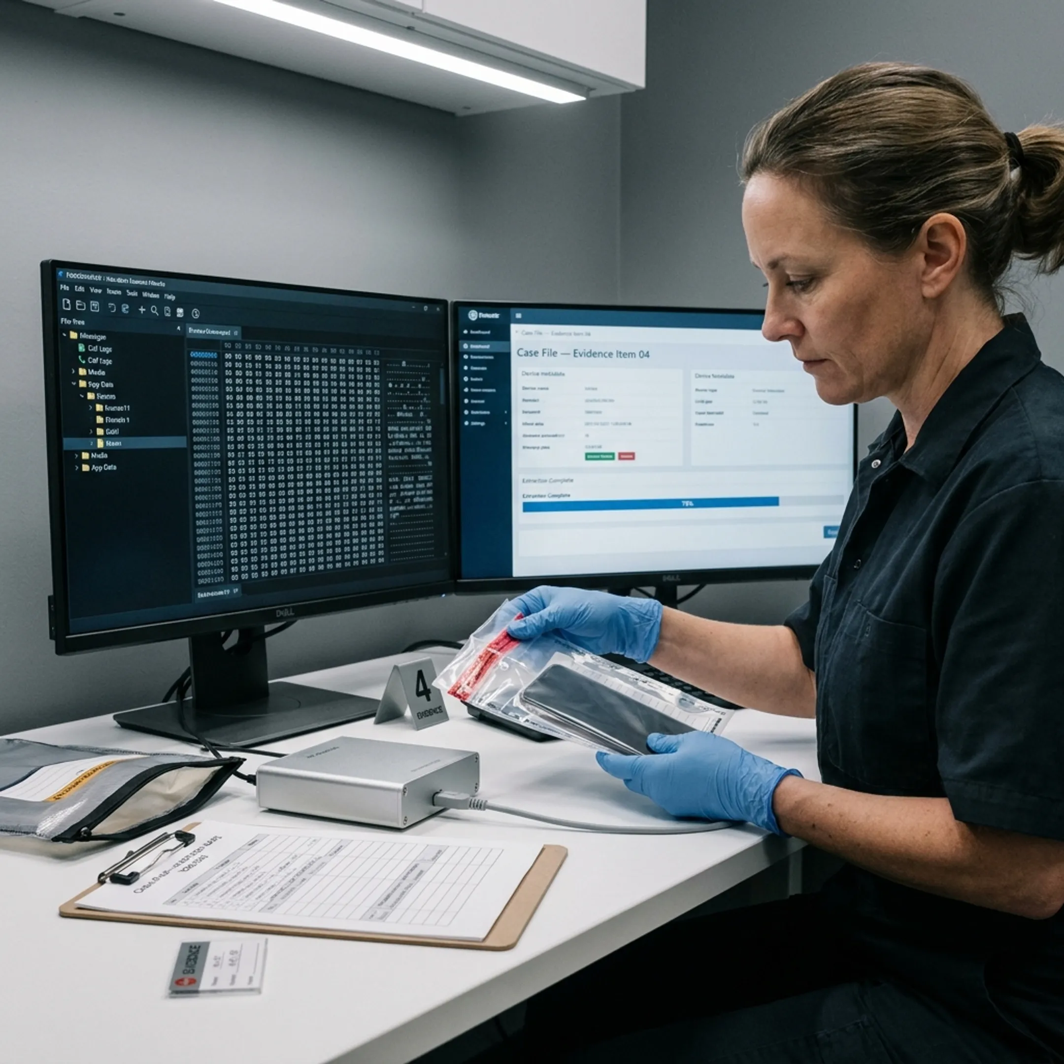 Mobile forensic evidence analysis