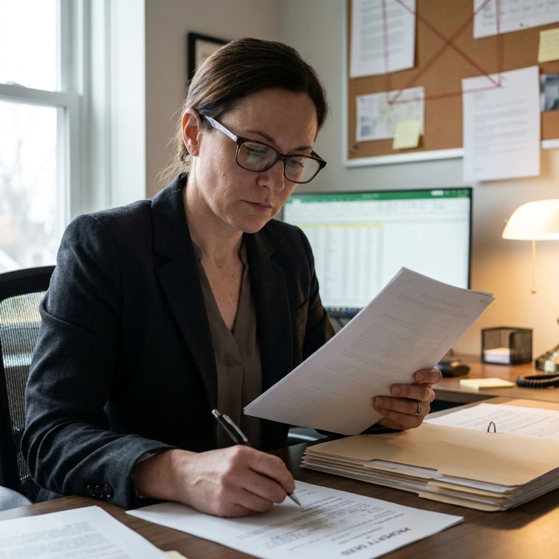 Analyst documenting asset investigation findings