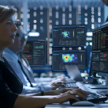 Analyst reviewing insider threat investigation workflow