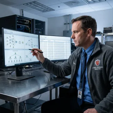 Blockchain investigator tracing cryptocurrency transactions