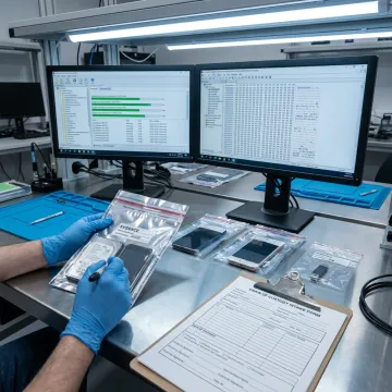 Forensic examiner documenting recovered digital evidence