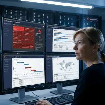Cybersecurity analyst responding to ransomware incident