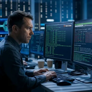 Cybersecurity analyst performing penetration testing