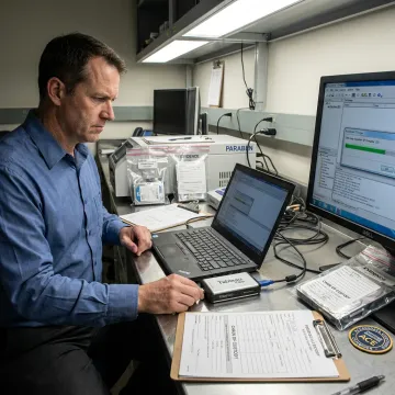 Forensic investigator preserving computer evidence