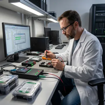 Encrypted hard drive data recovery lab