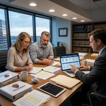 Forensic team preparing litigation exhibits