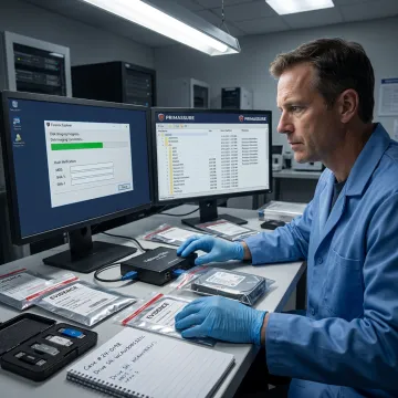 Digital forensic recovery process on secured evidence workstation