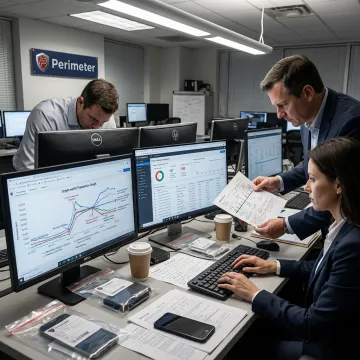 Digital forensics team reviewing cryptocurrency incident evidence