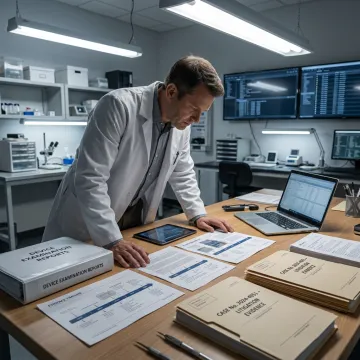 Forensic expert preparing litigation exhibits