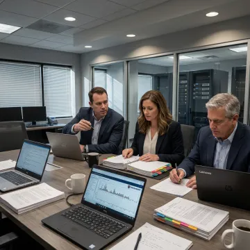 Digital forensic litigation support team reviewing evidence