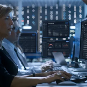 Cybersecurity analyst monitoring leaked credentials