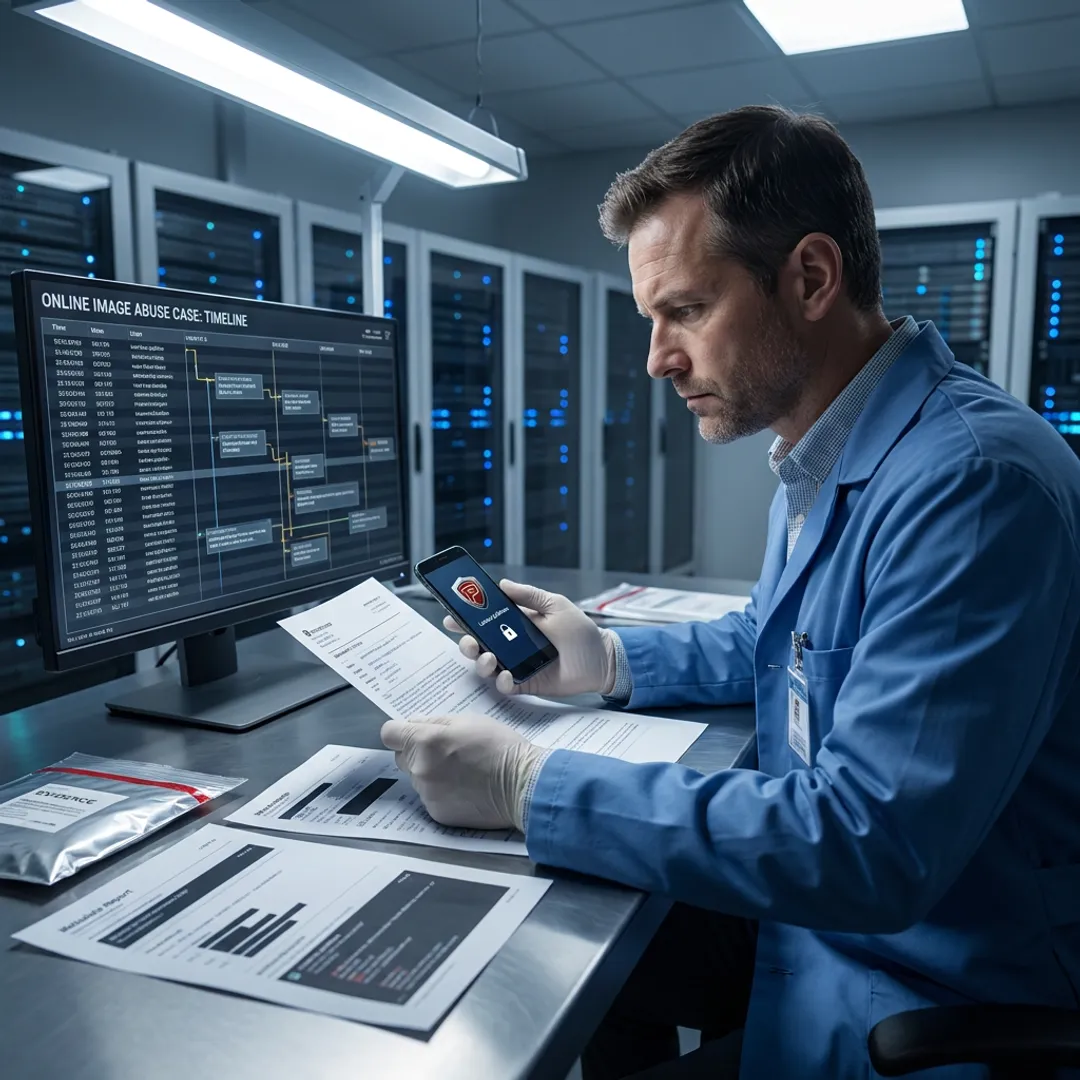 Forensic evidence preservation process for image abuse