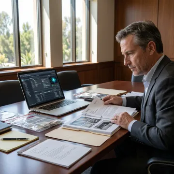 Digital forensics expert reviewing evidence for California litigation