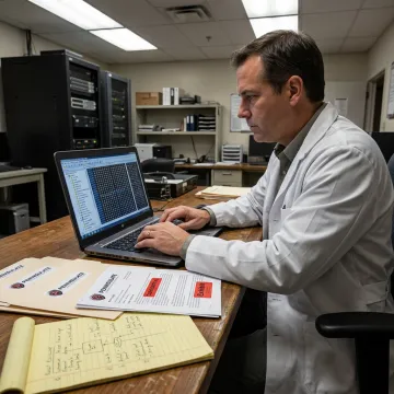 Trade secrets expert reviewing digital evidence