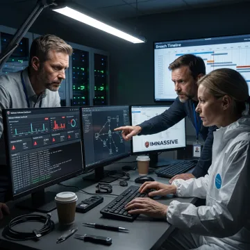 Incident response team reviewing cybersecurity evidence