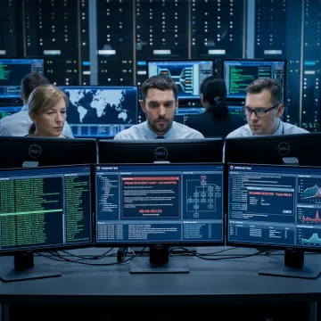 Cybersecurity analyst responding to ransomware incident