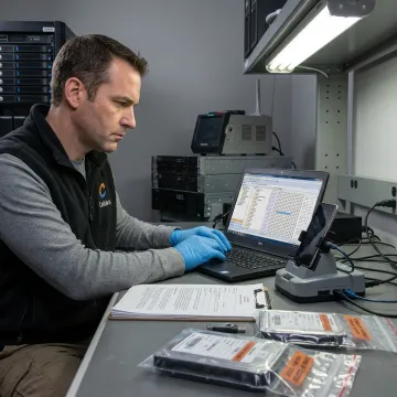 Forensic examiner recovering legal case data