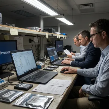 Digital forensics team conducting an internal investigation