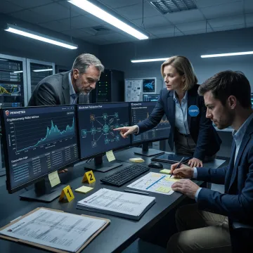 Cryptocurrency investigation workflow on secure forensic screens