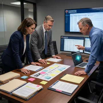 Litigation research team reviewing digital evidence