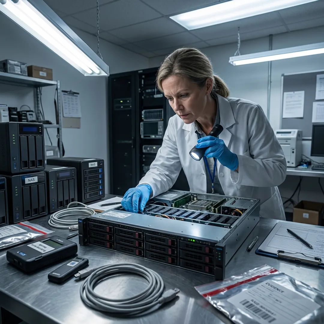 RAID server data recovery technician